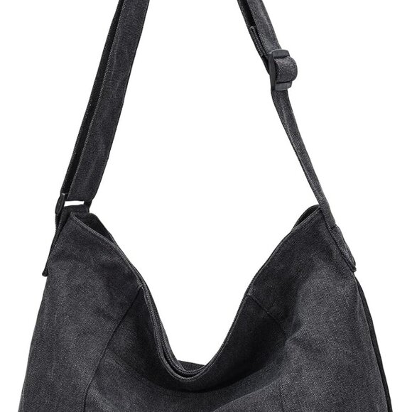 Practical Canvas Messenger Bag with Zipper - Daily Essential for Men & Women